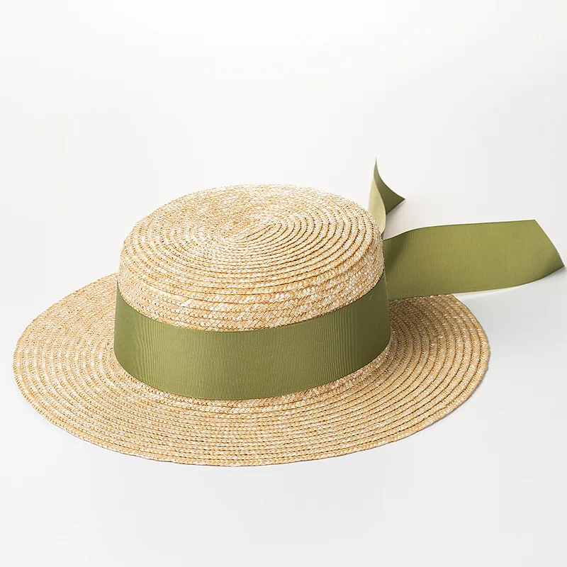 

Соломенная шляпа с бантом в виде ласточкиного хвоста, с плоским верхом