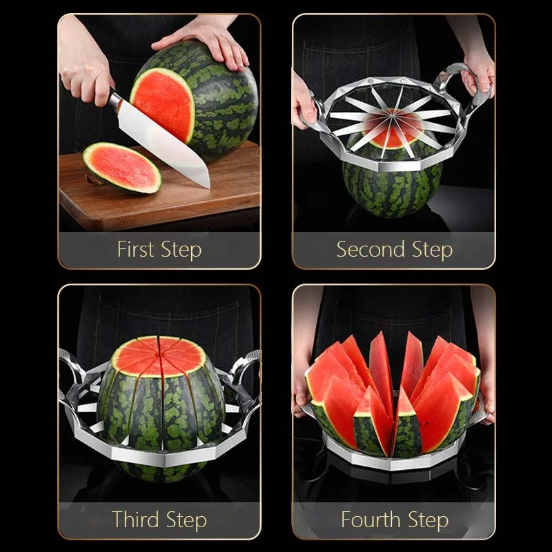 420 Stainless Steel Watermelon Cutter Fruit Divider Peeler Cut Gadget Salad Slicer Cutter Tool Eco-Friendly Kitchen Accessories vegetable slicer fruit slicer
