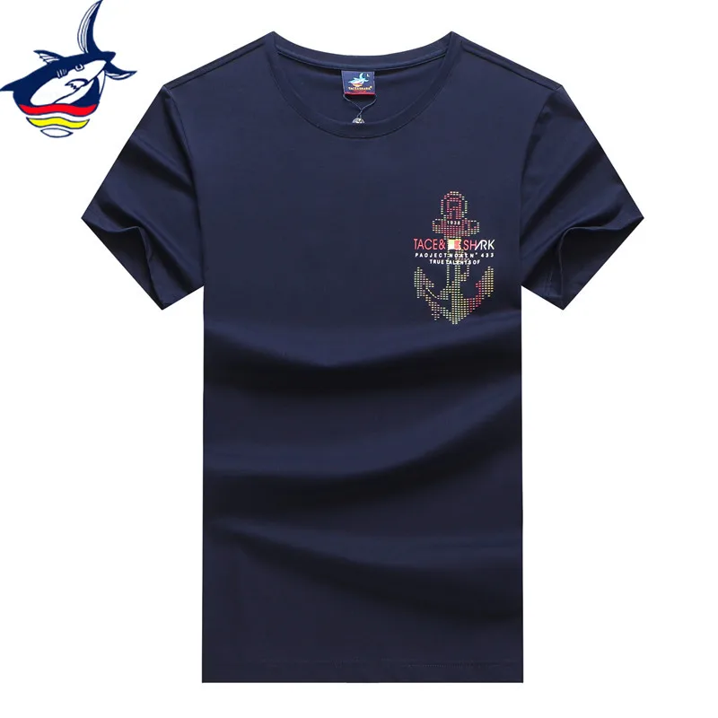 

Модные мужские футболки camisetas военный бренд Tace & Shark Футболка мужская однотонная одежда 2019 летняя одежда мужские футболки