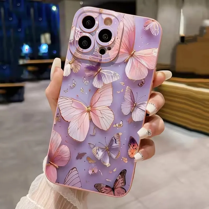 Watercolor Butterfly Flower Phone Case Cover