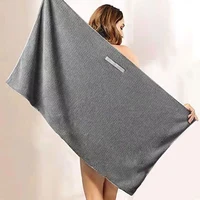 Women's Large Microfiber Hair Towel Dry Hair Towel with Elastic Band Quick Drying Towel Long Thick Curly Hair Super Soft Towel 5