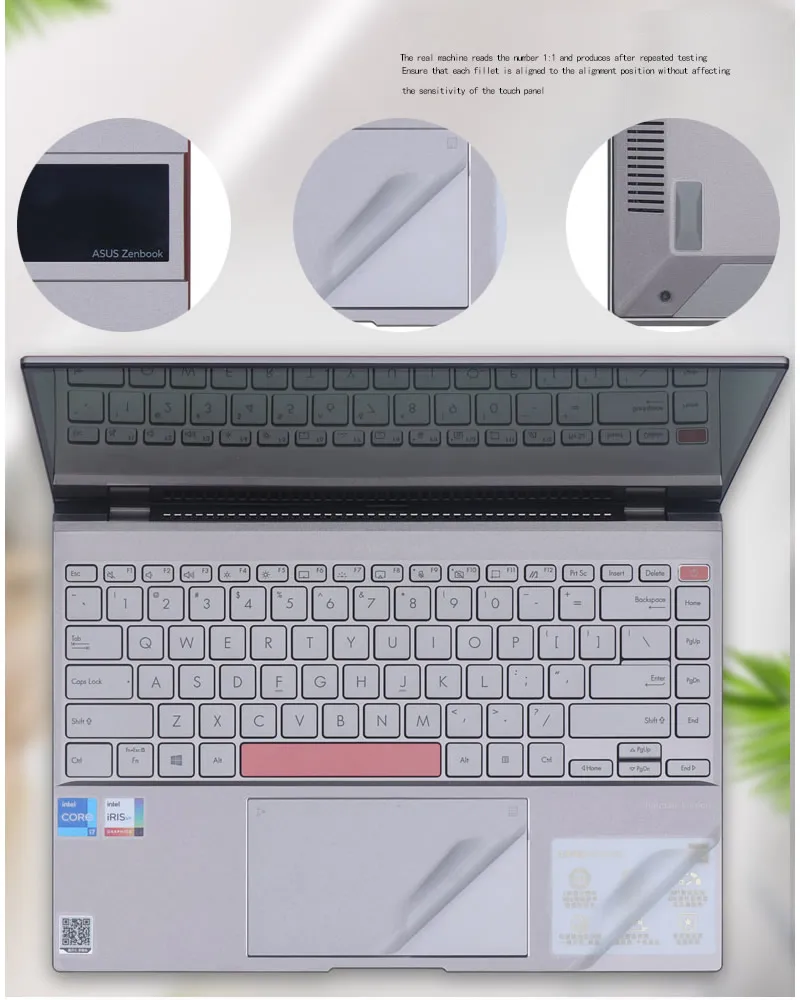 Anti Scratch Vinyl Sticker Skin for ASUS Zenbook 14X OLED Space Edition UX5401 No Residue Thin Cover