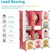 BRIAN&DANY Portable Cartoon Clothes Closet DIY Storage Organizer,Sturdy Safe Wardrobe Children Kids,8Cubes&2Hanging Sections 2