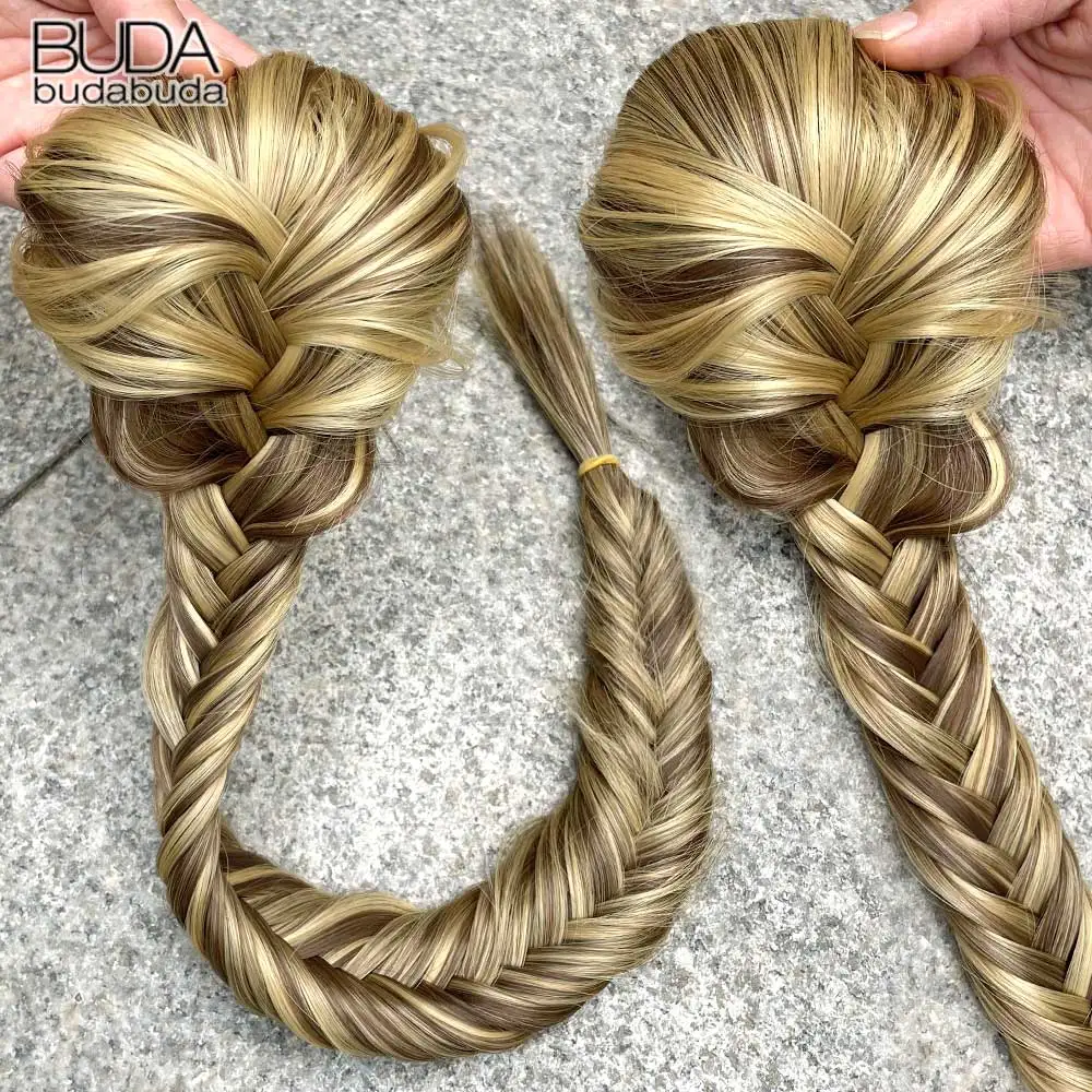Braided Fishtail Fishbone Drawstring Ponytail 2