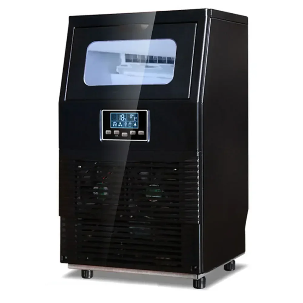 Fully Automatic Cubic Ice Maker/ Water Inlet Brake Ice Maker, Desktop Commercial Mini Device 200W