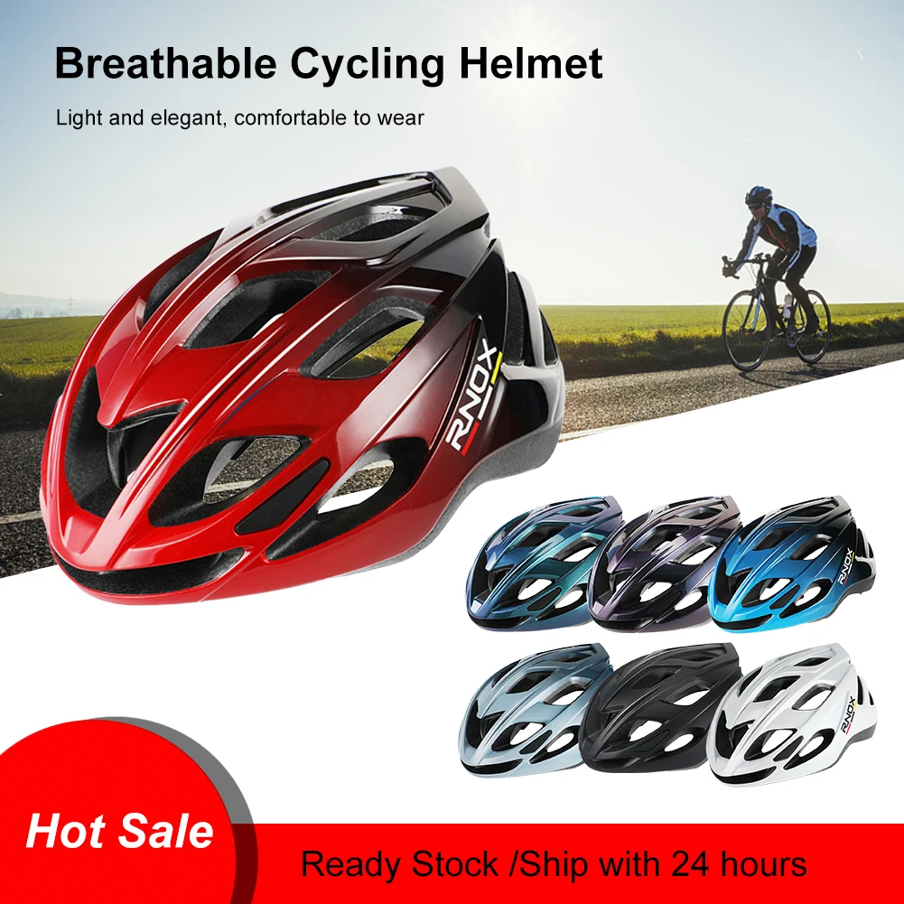 RNOX Ultralight Cycling Helmet MTB Helmet Cycling Safety Cap Bicycle Helmet For Women Men Racing Bike Equipments Outdoor Sports