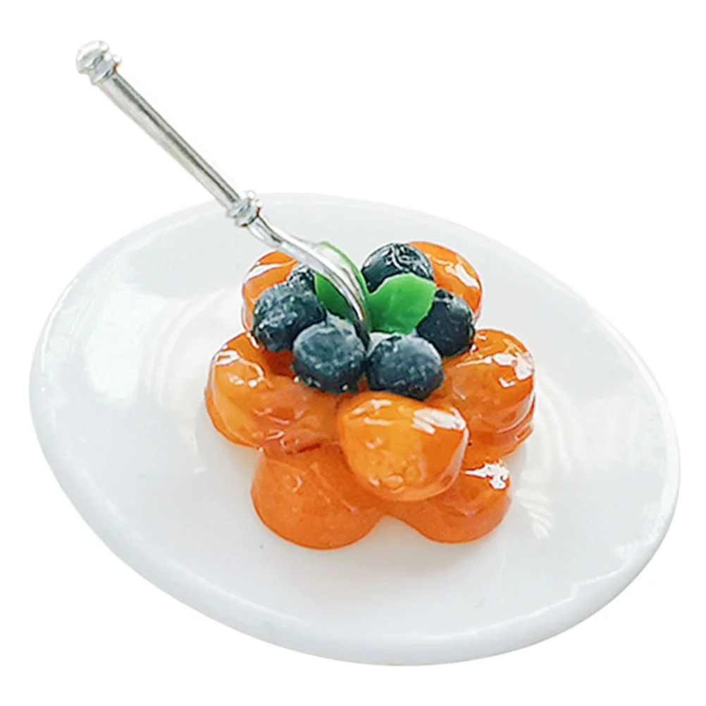 

Mini Fruit Desserts Pretend Food Toys Miniature Cake Fake Model House Decor Cakes