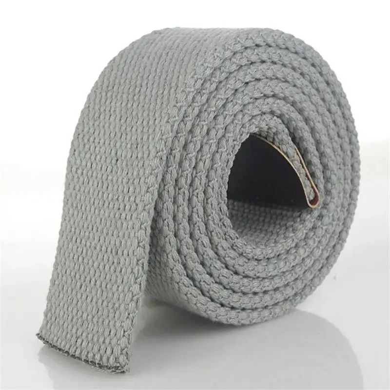 SupSindy Men 3.8cm Width Canvas Belt Without Buckle Thicken Weave Strap 20 Colors Pure Color Stripe Belts for Women 110cm-160cm