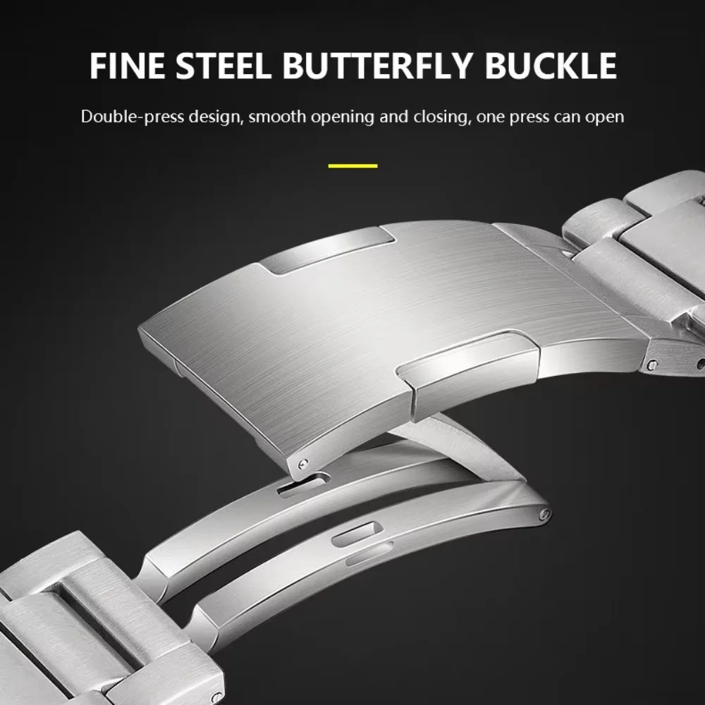 Premium Titanium 22mm Quick-Release Strap with Butterfly Buckle