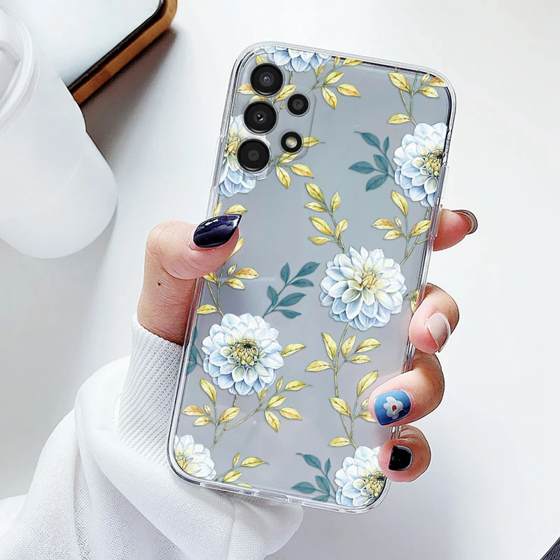 Floral Transparent Soft Silicone Phone Case - Flower TPU Cover