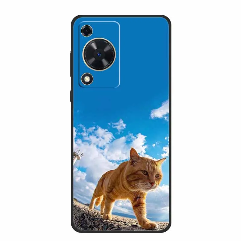 Black Silicone Soft Phone Case with Cartoon Design