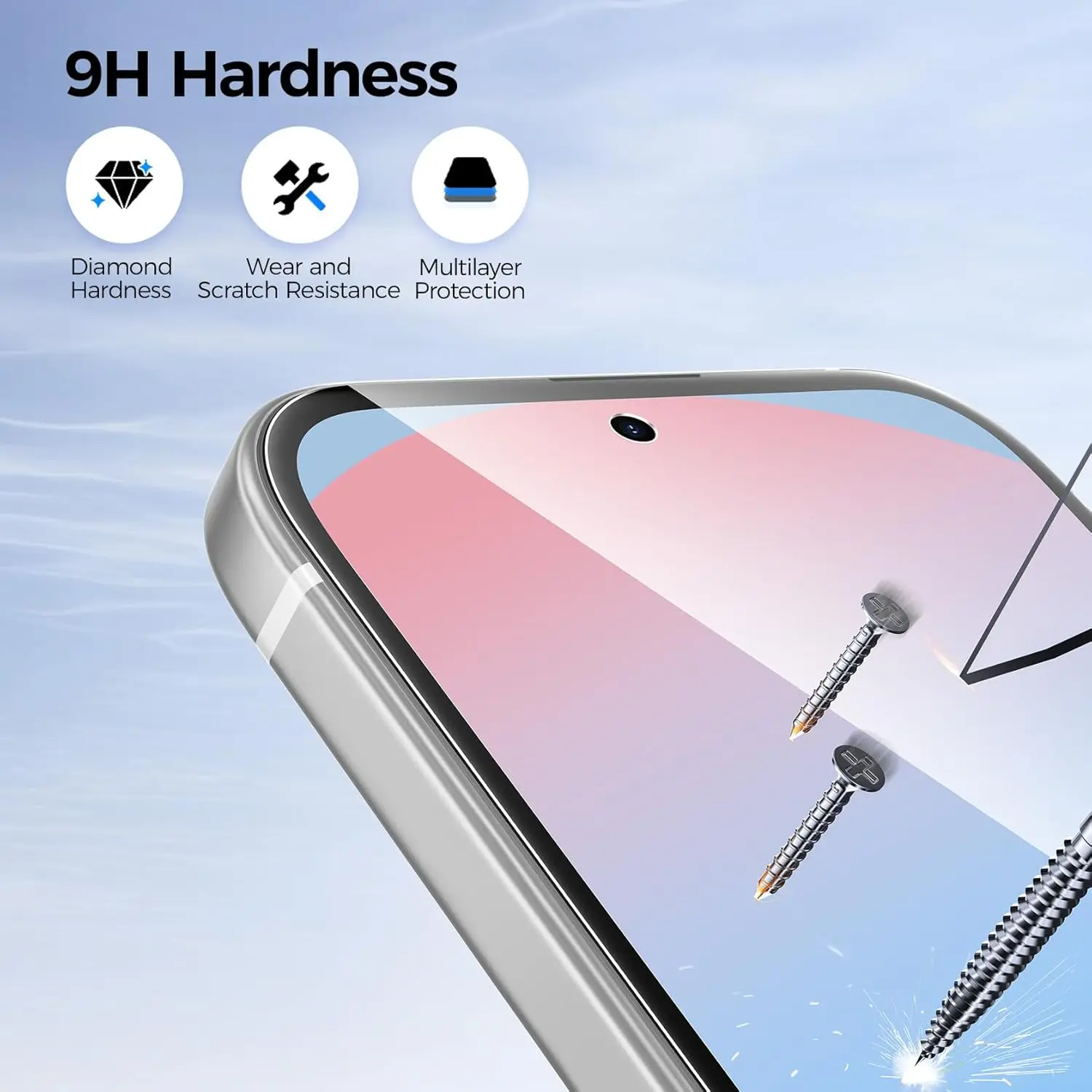 Tempered Glass Screen Protector Film - Premium 1/4 Pack
