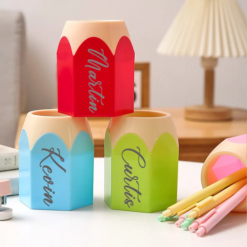 Vibrant Multifunctional Round Desktop Pen Holder & Organizer