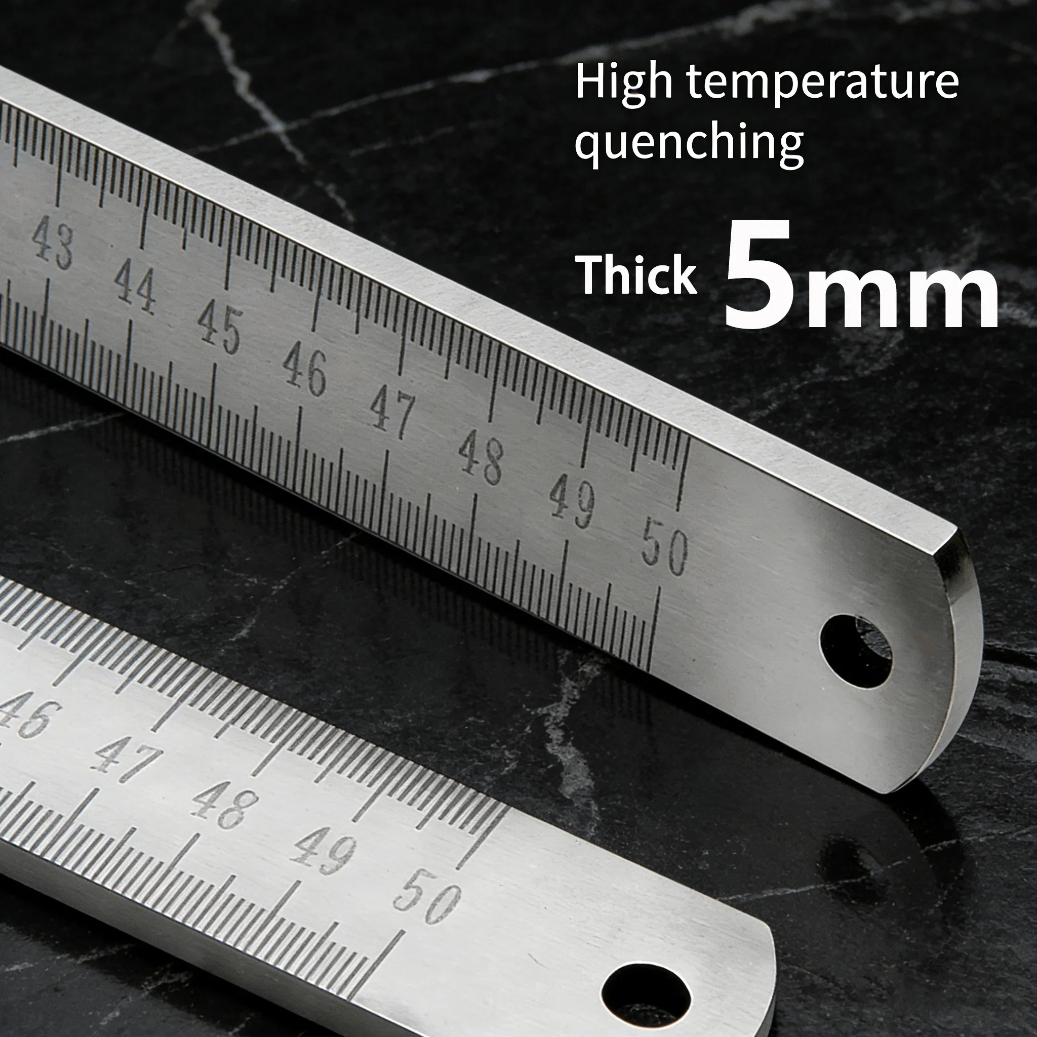 Engineered for Emergencies: 50cm Stainless Steel Ruler with Hardened ...
