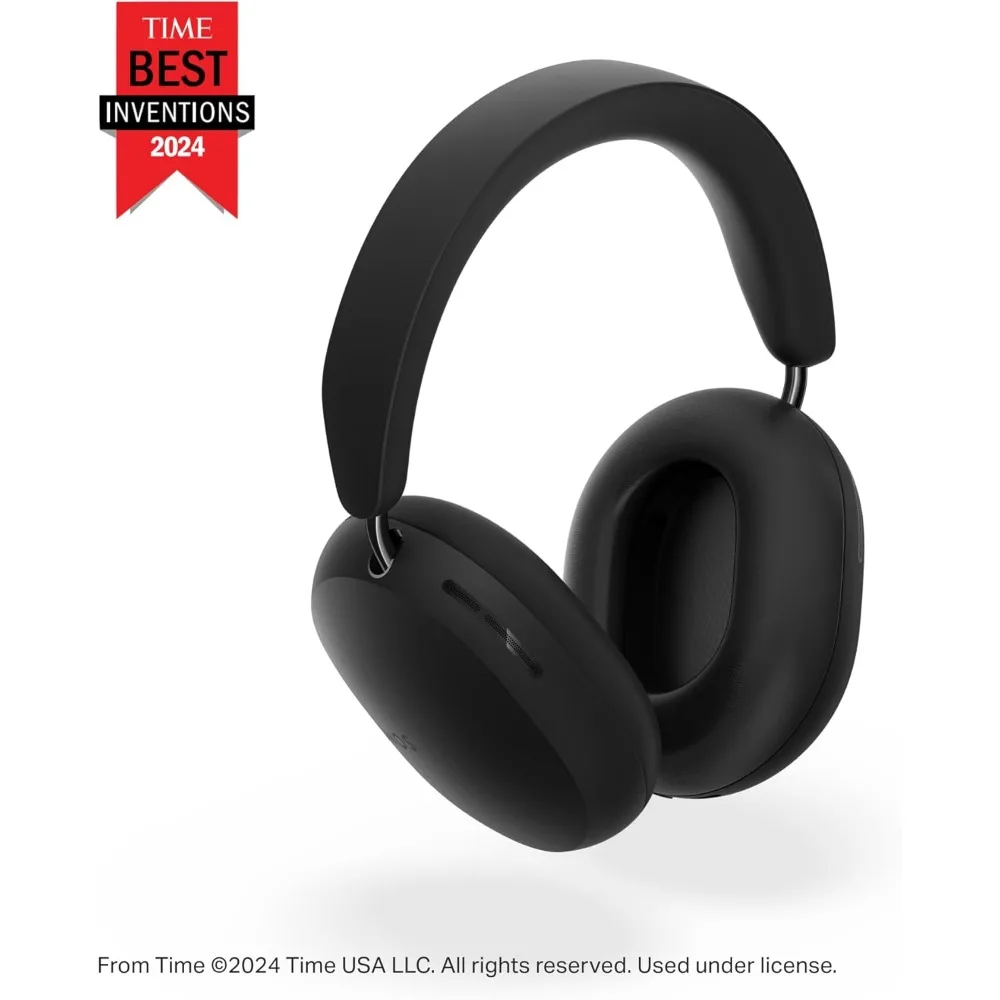 Ace - Black - Wireless Over Ear Headphones with Noise Cancellation 2