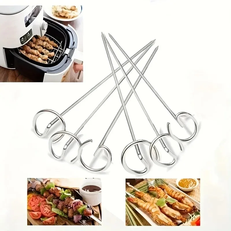 Air Fryer Vertical Grill Universal Accessories, Food Grade 304 Stainless Steel Special Baking Needle, Convenient and Practical