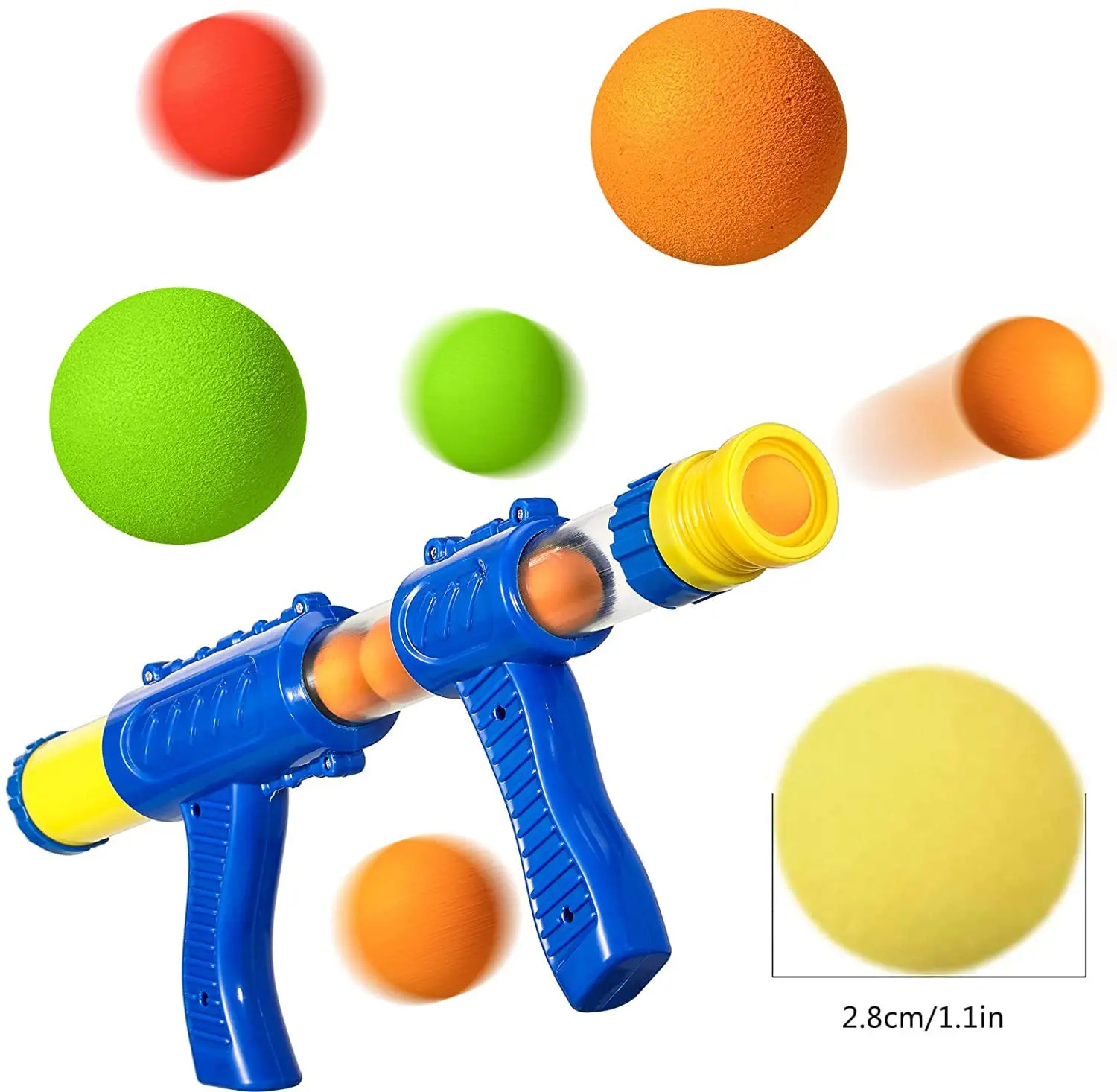 Refill Balls Round Refill Mixed Color Balls for Air Toy Gun Soft Foam Balls Refill Pack Blasters & Replacement Bullet Balls Gift 2