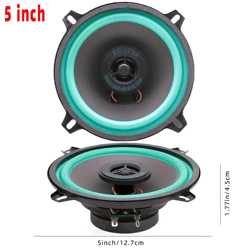 1 Stück 4/5/6,5-Zoll Universelle Koaxial-Autolautsprecher, High-Fidelity-Autoaudiosystem, Vollbereichs-Subwoofer Verbessert den Klang im Auto – Detail 2