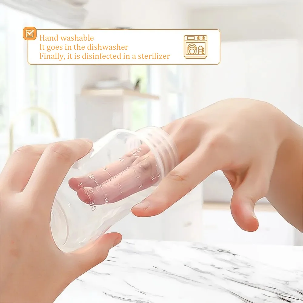 Breast Pump Manual Suction Milk Pump Feeding Breasts Pumps Milk Bottle Sucking Postpartum Supplies BPA Free 3