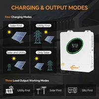 jsdsolar Onduleur Solaire Hybride Parallèle 11kW MPPT 12kW 6.5kW 48V, Système de Stockage d'Énergie à Onde Sinusoïdale Pure, Chargeur Solaire MPPT 160A 135A 120A, Pack PV 500VDC Hors Réseau, Compatible Wi-Fi, LiFePo4, Fonctionne Sans Batterie, RS485 RS232 CAN, Contact Sec 5
