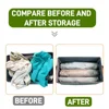 Travel Roll-Up Vacuum Storage Bags, Reusable Fabric Cloth Luggage Compression Pack Bag Fit Clothing, No Need Air Pump 3