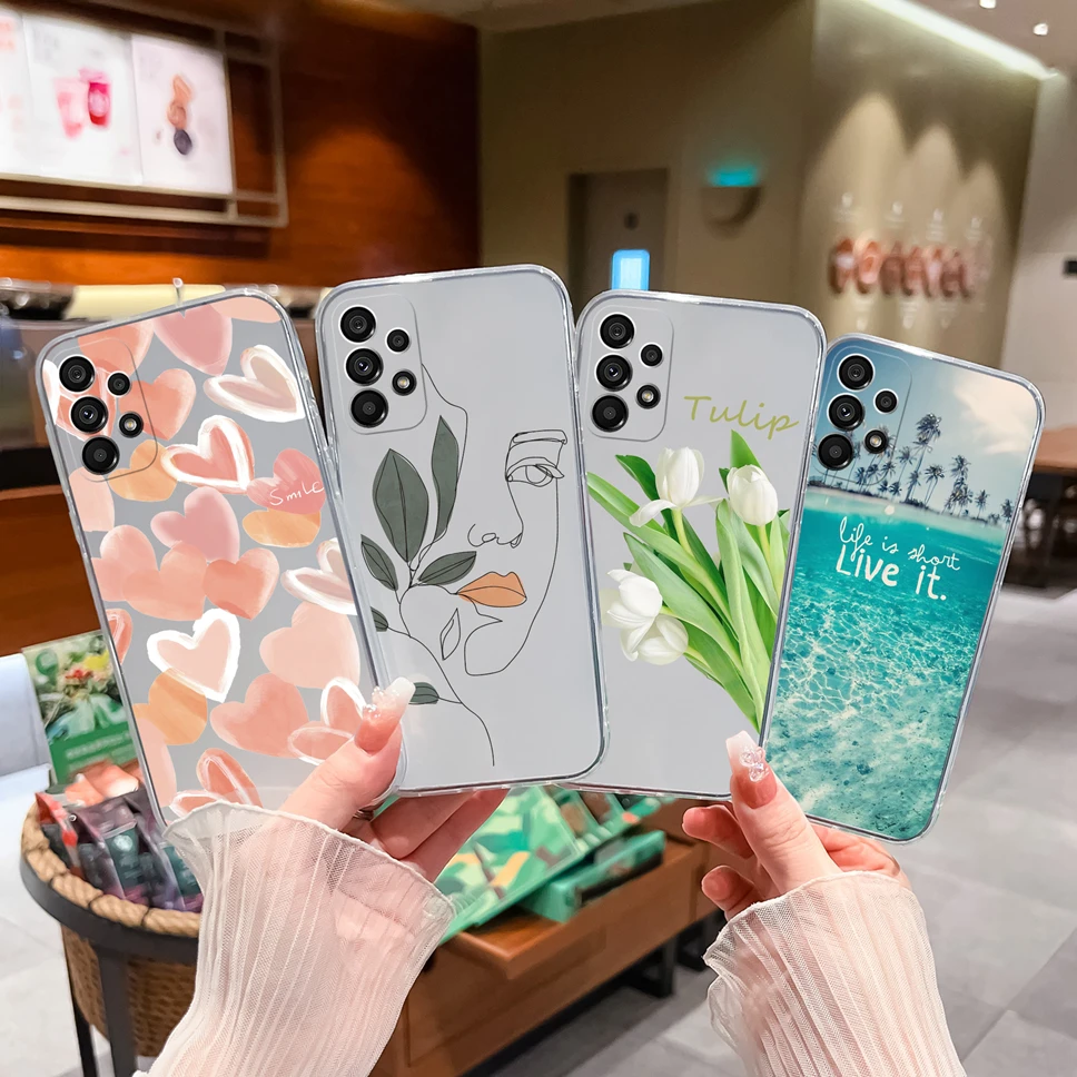 Clear Pretty Flower Soft Silicone Phone Case Cover