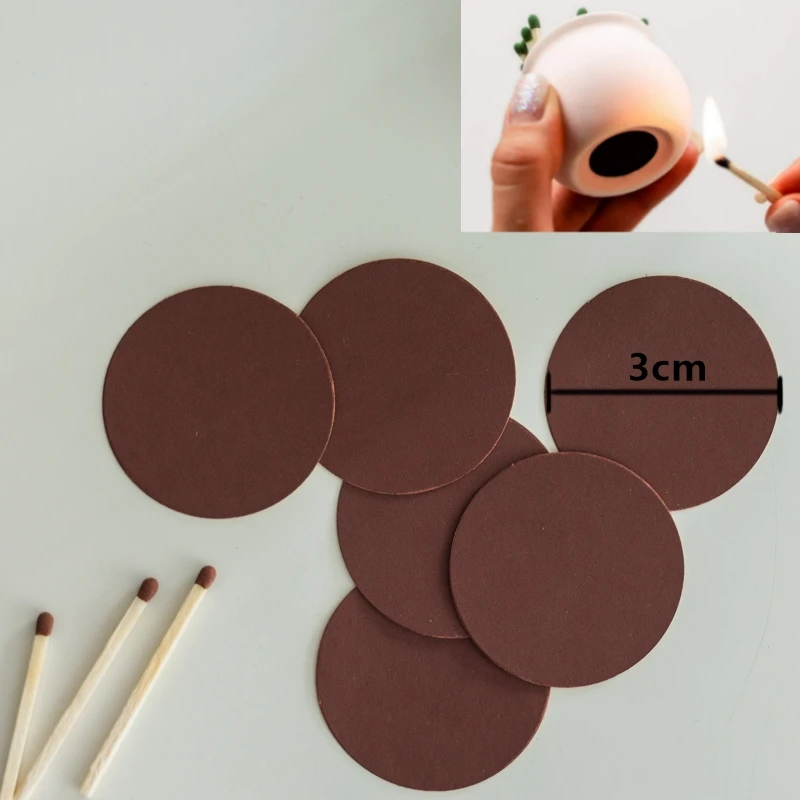 Heart Shape Self-Adhesive Striking Paper Diameter 25 30mm Star Sticky Striker Safety Matches Compatible Matchstick Jars