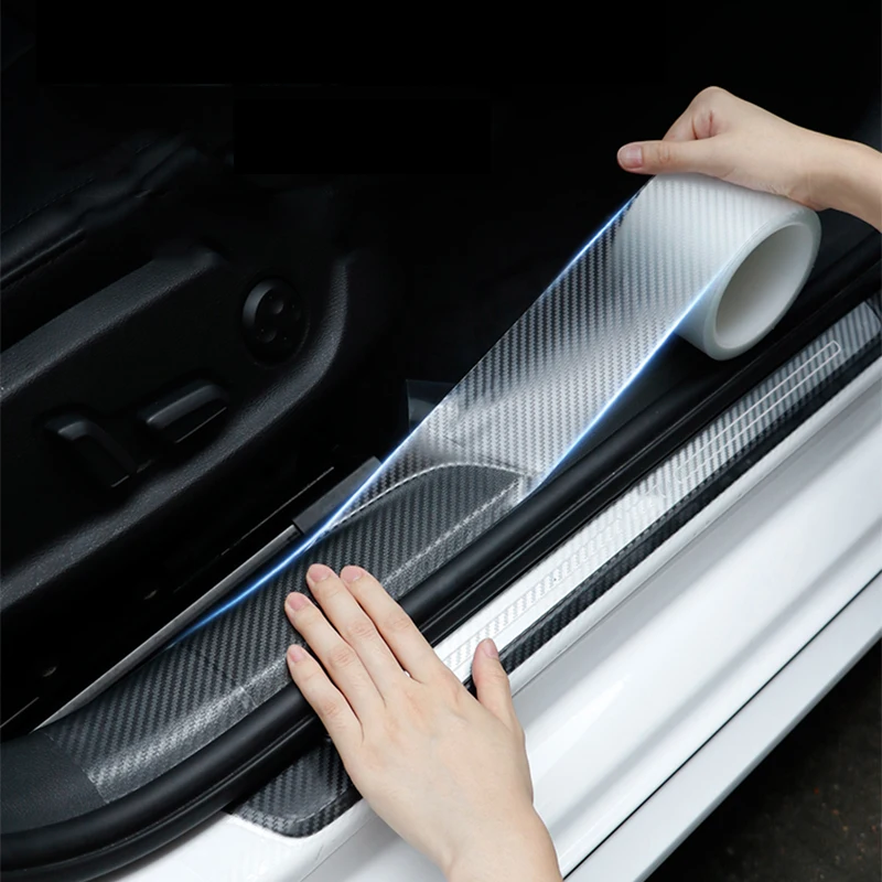 

Car Carbon Fiber Nano Glue Protector Film Door Edge Protective Sticker Auto Trunk Door Sill Full Body Stickers Vinyl Accessories