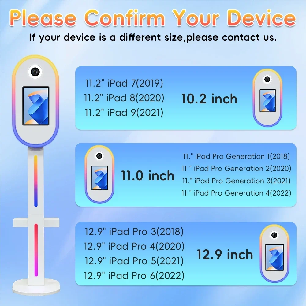 DSLR Photo Booth Shell with Lights Selfie 12.9in 11in ipad Photobooth Machine Camera for Christmas Party Events with Flight Case Se11bd61546ec4914a2054cd4c11f1809m