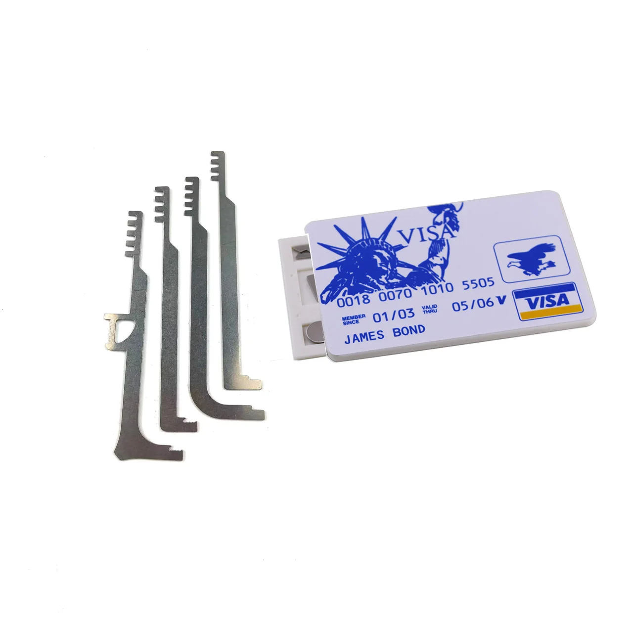 Locksmith Practice Tools Stainless Steel LockPick Set Tension Tools 12pcs Bag Tool Card Tool