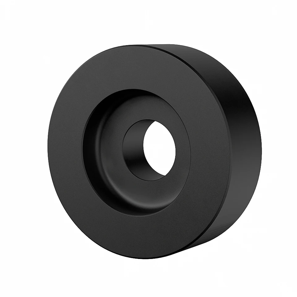 Adattatore Per Giradischi In Alluminio Da 38 Mm - Adattatore Per Vinile 45 Giri Con Foro Grande - Nero - 2