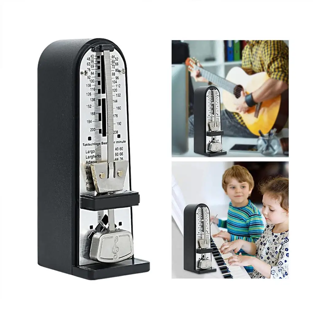 

Guitar Professional Mechanical Metronome Lightweight Universal Plastic Tuner Home Classroom Violin Ukulele Musical