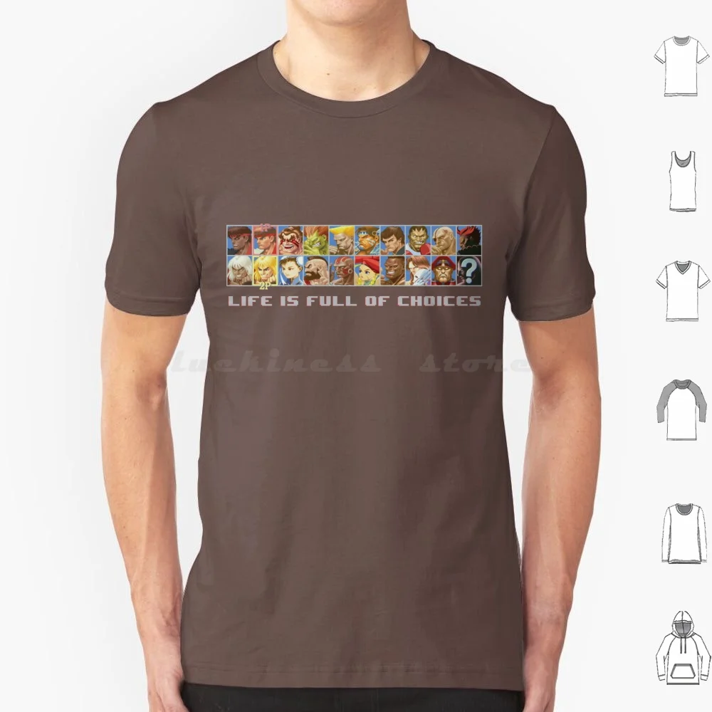 La Vita È Piena Di Scelte T Shirt Uomo Donna Bambini 6Xl Ryu Ken Akuma Balrog Blanka Cammy Chun Li Dee Jay Dhalsim Gouki Vega