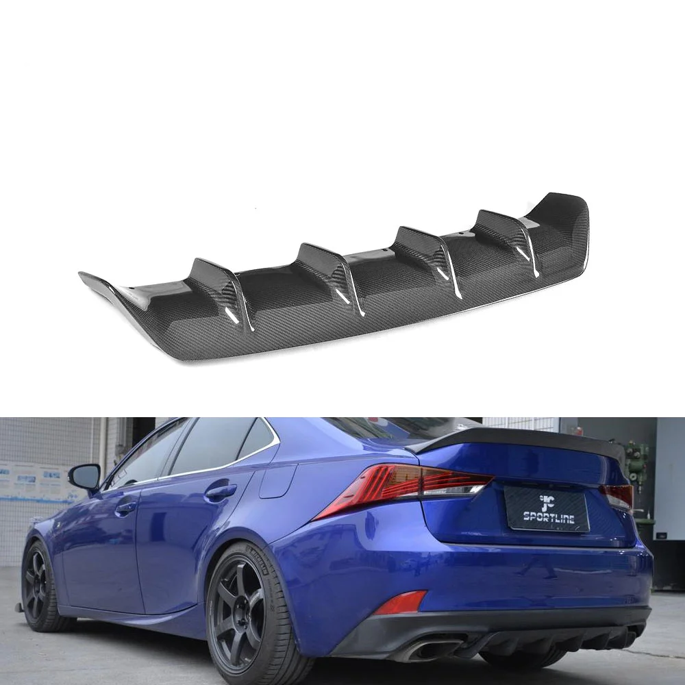 

IS350 Carbon Rear Diffuser for LEXUS IS300 IS350 IS F Sport Sedan 4-Door 17-18 Rear Bumper Spoiler Lip Trunk Wing Body Kit