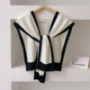 Spring And Autumn Knitted Striped Shawl With High-Grade Summer Office Air-Conditioned Room Neck And Shoulder Scarf 5