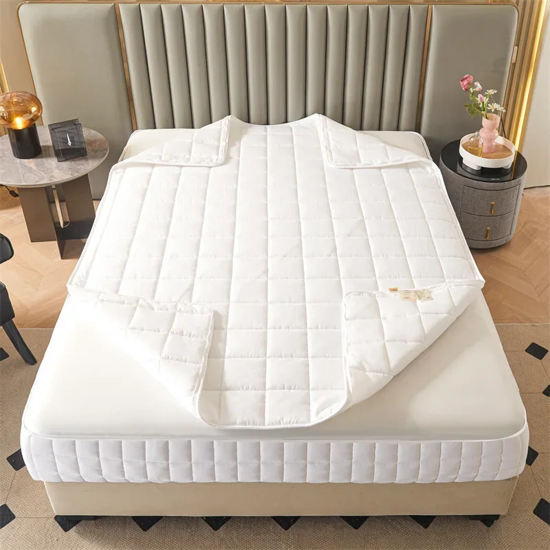 Six Sides Full Enclosed Mattress Protector Cover with Zipper Closure Thicken Quilted Mattress Topper Pad Luxury Soft Bed Sheet 5
