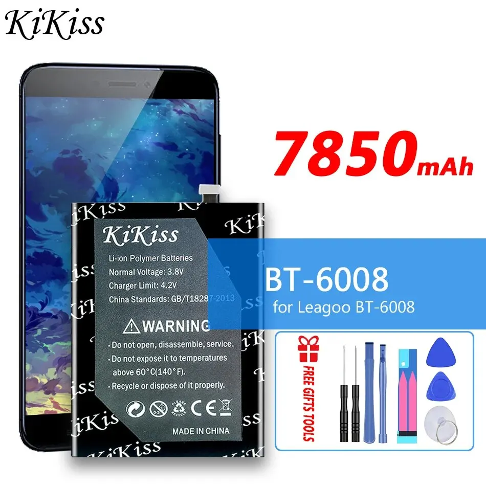 

KiKiss Battery BT-6008 (BL7000) 7850mAh for Leagoo BT6008 Repalcement Bateria