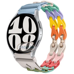 Stylish Silicone Chain Strap for Smartwatches - Multiple Sizes Available (Macaron color)