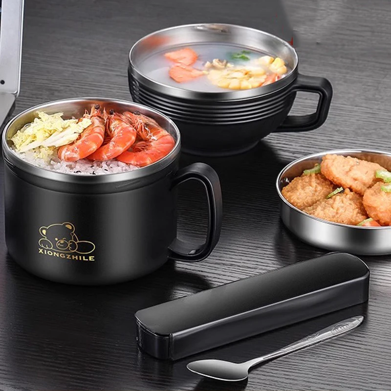 

Portable Breakfast Lunch Box Aesthetic Student Camping Bento Box Food Picnic Women Lids Thermal Kitchen Lancheira Home Supplies