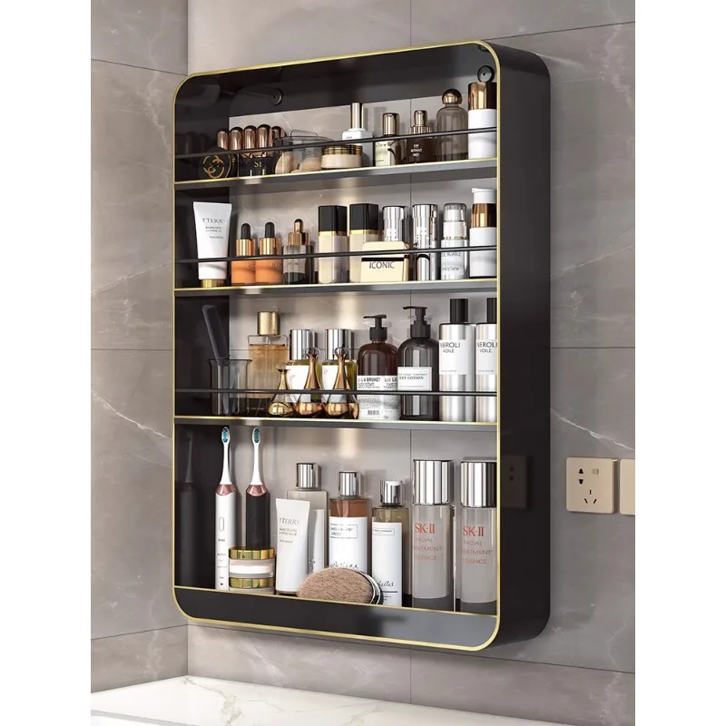 

Bathroom rack wall-mounted punch-free household bathroom closet wall-mounted washstand cosmetic storage rack