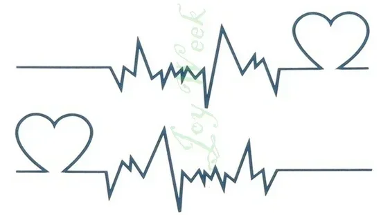 Waterproof Temporary Tattoo Sticker Body Art Love Wave Heartbeat Line Small Size Fake Tatto Flash Tatoo for Girl Women 3