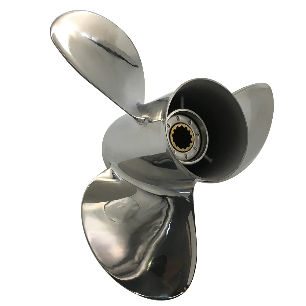 Boat Propeller 11x15 for Tohatsu 40HP-50HP 3 Blades Stainless Steel Prop SS 13 Tooth RH OEM NO: 3T5B64532-1 11x15