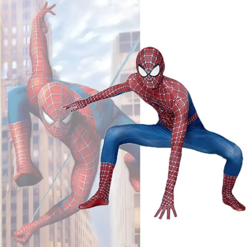 スパイダーマン-大人のジャンプスーツ,ジッパー付き3Dプリント