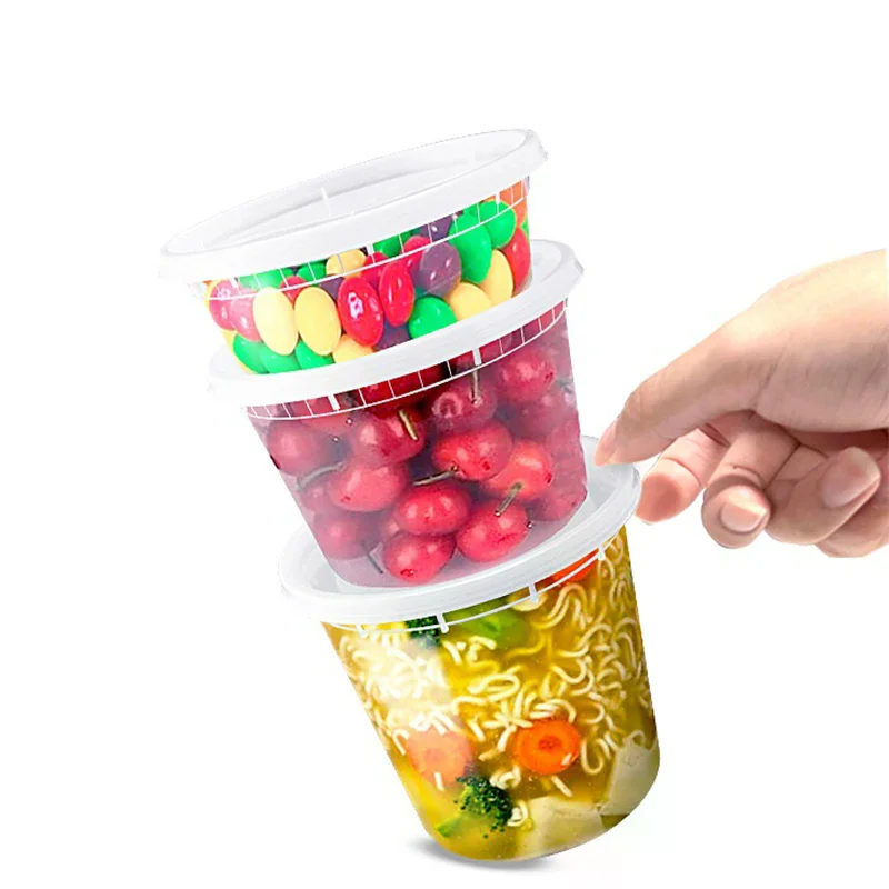 Set of 10 Clear Food Storage Containers with Lids - BPA-Free, Freezer & Microwave Safe