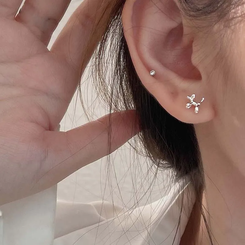 Boucles D'Oreilles Chat En Argent 925 Avec Pierre De Lune - Cadeau Mignon Pour Fille, Femme, Adolescente - Bijou Hypoallergénique