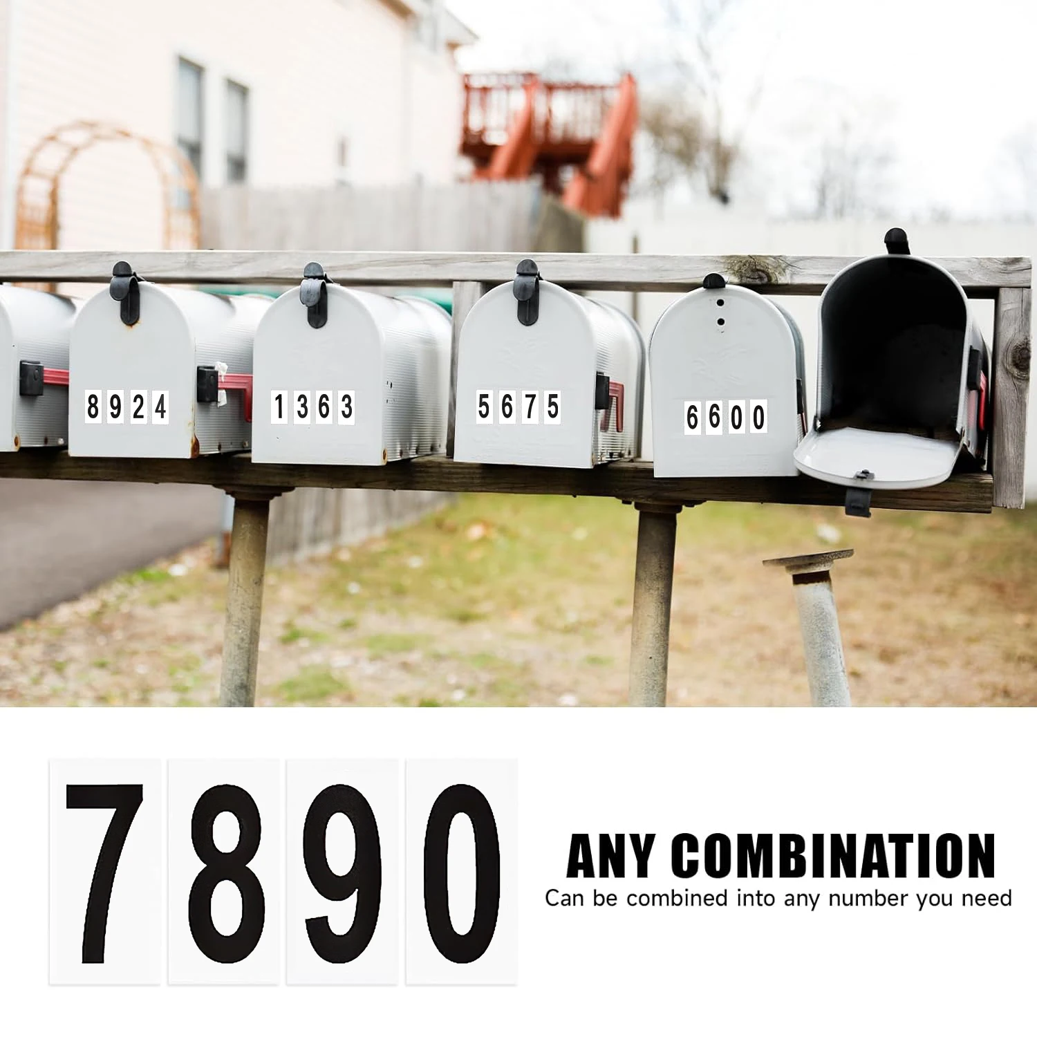 3 Sheet Self Adhesive Numbers Stickers Mailbox Labels DIY Crafts Art Making Self Adhesive For House Door Locker Curb Sign