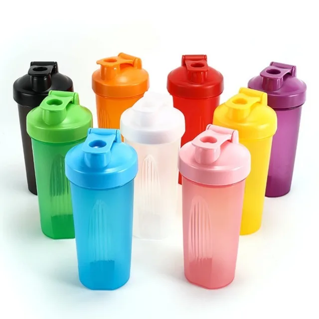400ml/600ml Protein Shaker Bottle Leakproof BPA Free Fitness Bottle with Stainless Steel Ball for Outdoor Gym Sport Mixing Cup 6