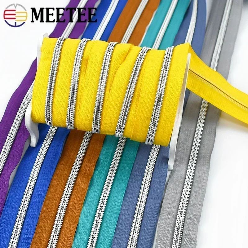 Nylon Zippers Silver Teeth Roll for Sewing and DIY Tailoring Accessories