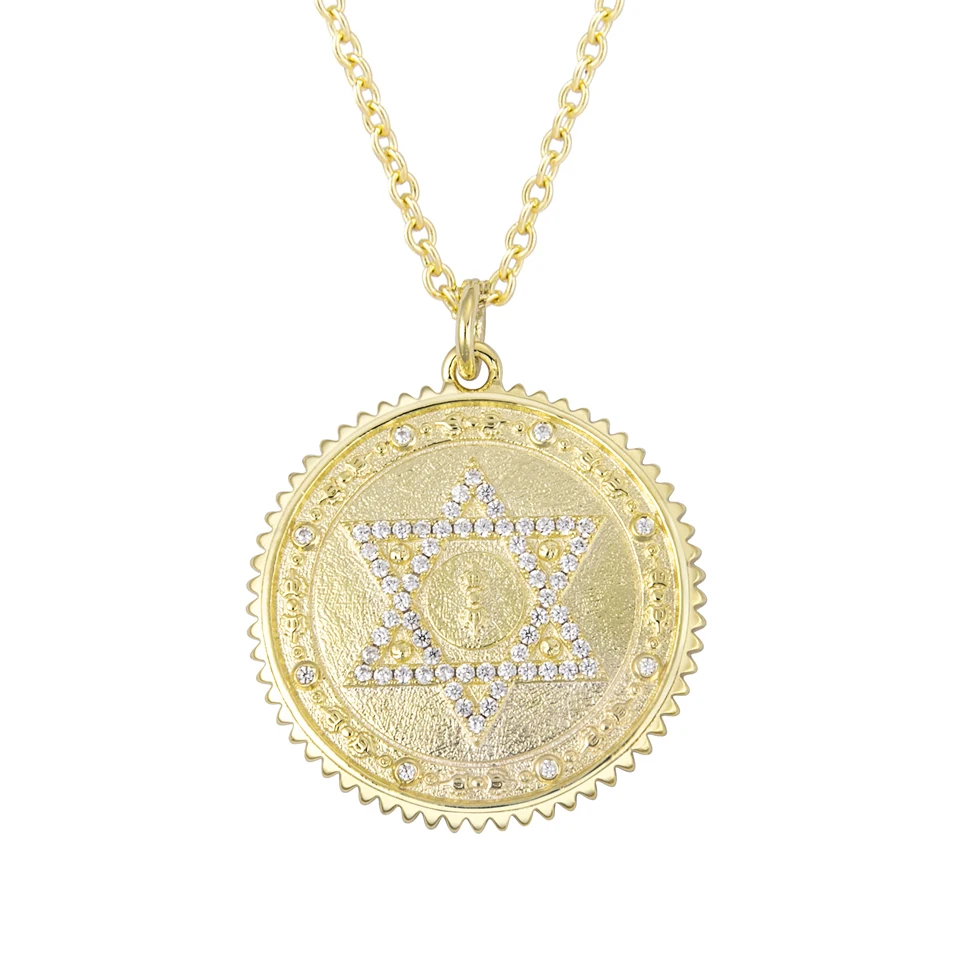 

Ожерелье VANAXIN из стерлингового серебра 925 пробы со звездой Давида для мужчин и женщин, модное шестигранное круглое шестиконечное ожерелье с подвеской в виде звезды, ювелирные изделия в подарок