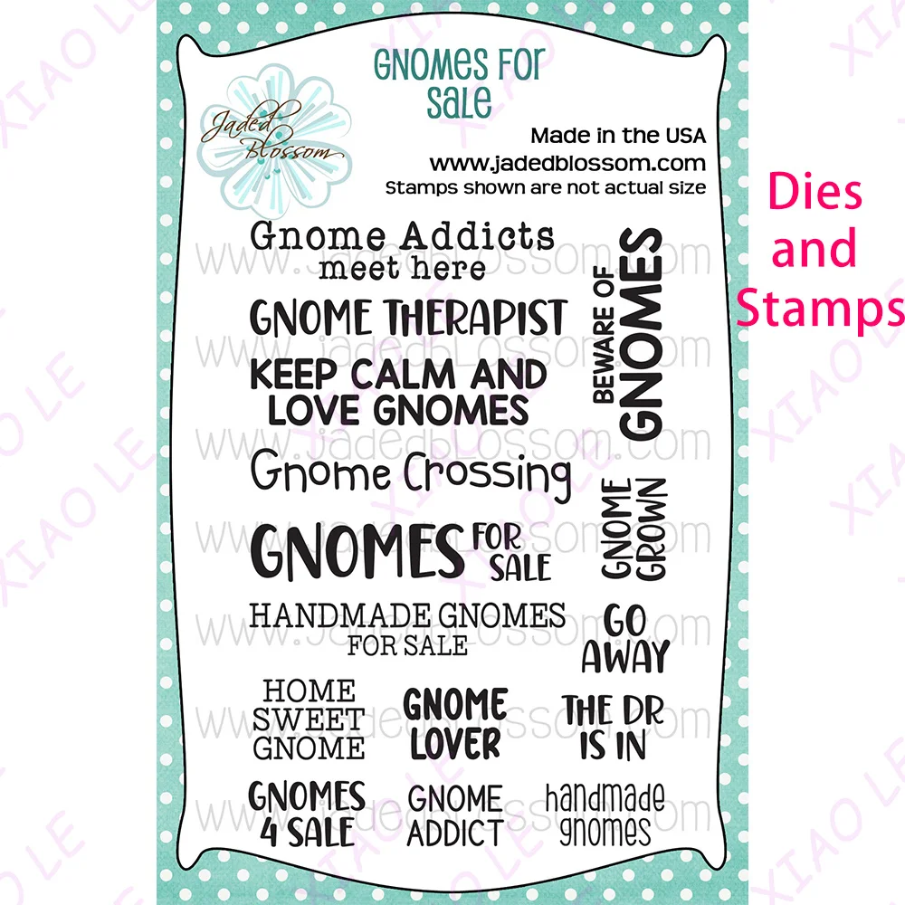 Gnome Friends Gingerbread Holiday Metal Cutting Dies for Crafts and Scrapbooking